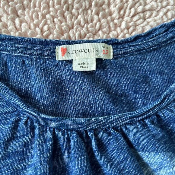 Crewcuts Indigo Blue Stars 100% Cotton LS Top Girls Size 12 - Picture 4 of 6